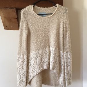 Cream lace sweater